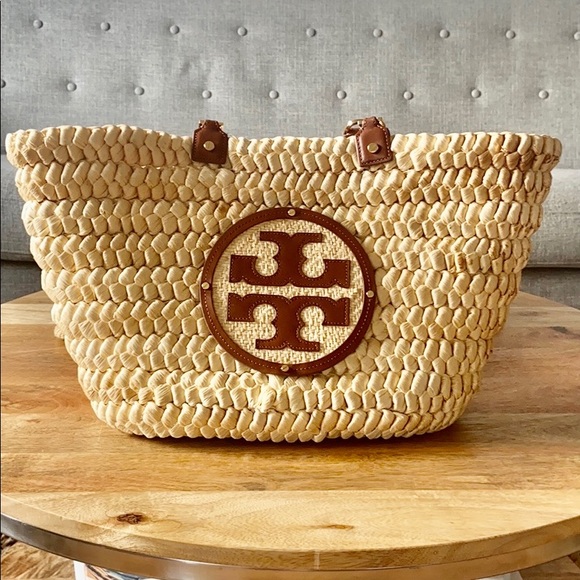 Tory Burch Audrey Straw Tote - Picture 8 of 12